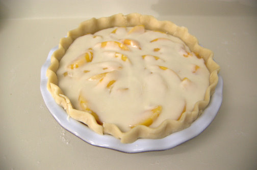 Sour Cream Peach Pie