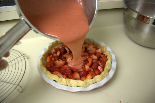 Strawberry Custard Pie