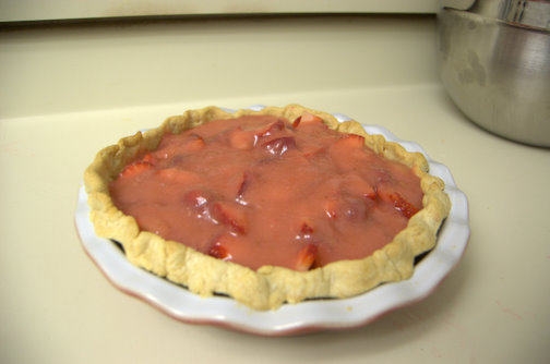 Strawberry Custard Pie